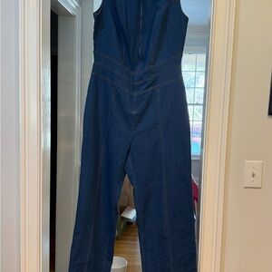 Ashley Stewart Dark Blue Women's Denim Overalls